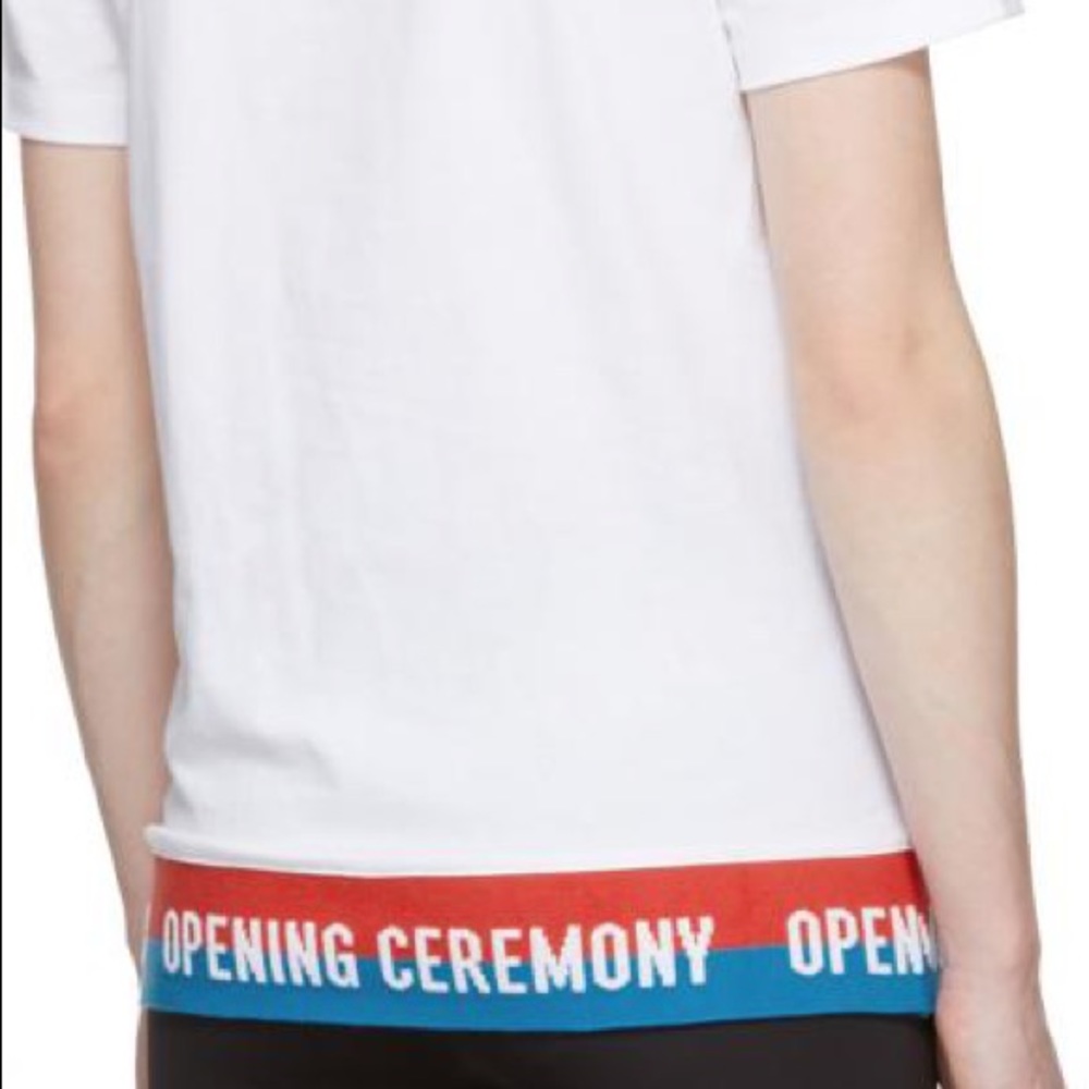 OPENING CEREMONY WHITE T SHIRT WITH ELASTIC LOGO❣️